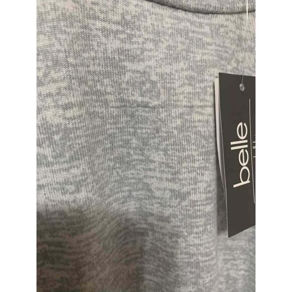Belle by Belldini Heather Light Grey Ruffle Soft Top Size Medium NWT - Picture 4 of 6